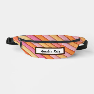 Custom Pastel Geometric Fanny Pack – Abstract