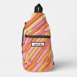 Custom Pastel Geometric Sling Bag – Modern