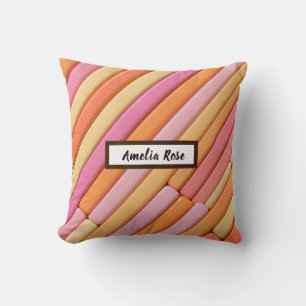 Custom Pastel Geometric Throw Pillow – Abstract 
