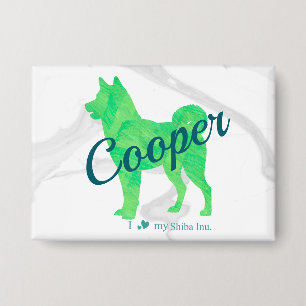 Custom Pastel Green Shiba Inu Dog Personalized