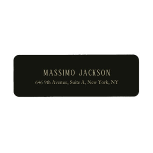 Custom pastel grey personalised minimalist name return address label