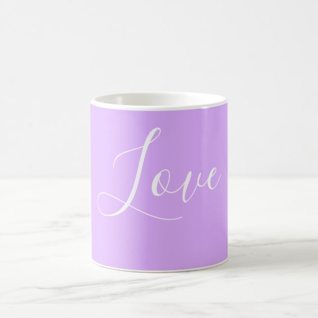 Custom Pastel Mauve Solid Colour Minimalist Weddin Coffee Mug (Center)