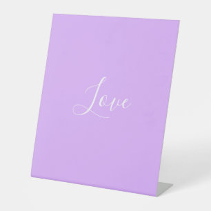 Custom Pastel Mauve Solid Colour Minimalist Weddin Pedestal Sign