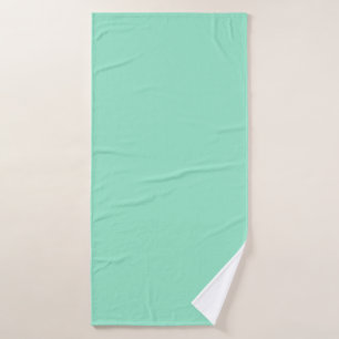 Custom Pastel Mint Solid Colour Minimalist    Bath Towel