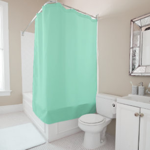 Custom Pastel Mint Solid Colour Minimalist    Shower Curtain