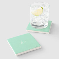 Custom Pastel Mint Solid Colour Minimalist Wedding