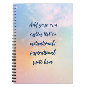 Custom Pastel Motivational / Inspirational Quote Notebook