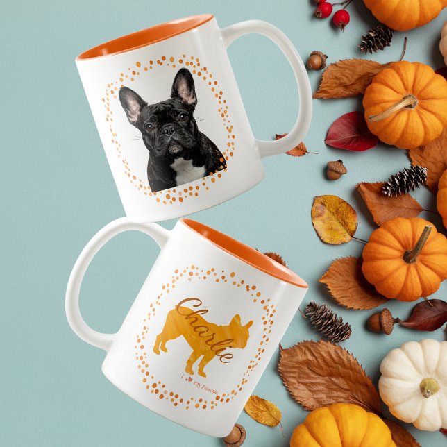 Custom pastel orange french bulldog mug Photo (Creator Uploaded)