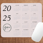 Custom Pastel Pink 2025 Calendar with Your Logo Mouse Pad<br><div class="desc">Elevate your workspace and branding with this custom pastel pink 2025 calendar mouse pad featuring your logo. Perfect for professionals, businesses, and organisations, this sleek design combines a functional full-year calendar with a chic pastel pink background. Add your logo to make it uniquely yours—ideal for promoting your brand while offering...</div>
