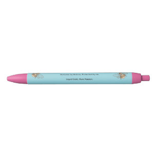 Custom Pastel Pink Cute Floral Ballpoint Pen