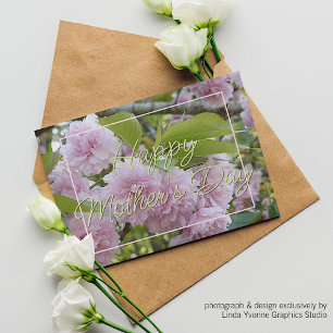 Custom Pastel Pink Spring Season Stylish Floral Card