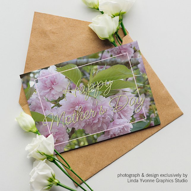 Custom Pastel Pink Spring Season Stylish Floral Card (Creator Uploaded)