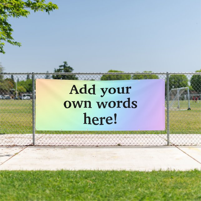 Custom Pastel Rainbow Banner (Insitu)