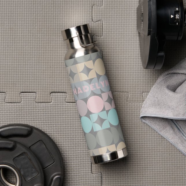 Custom Pastel Seafoam Mint Teal Jade Green Water Bottle (Gym)