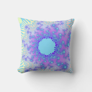 Custom Pastel Sky Sunburst Throw Pillow