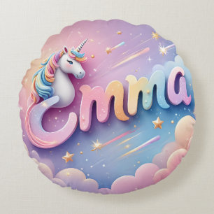 Custom Pastel Unicorn Name Pillow