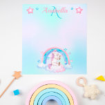 Custom Pastel Watercolor Stars and Unicorn  Notepad<br><div class="desc">Custom Pastel Watercolor Stars and Unicorn Notepad</div>
