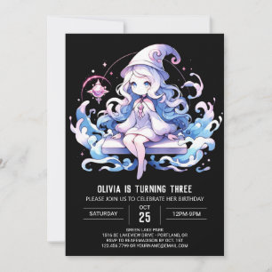 Custom Pastel Wizard Birthday Invitation