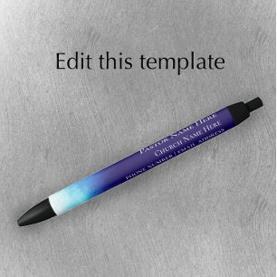 Custom Pastor Christian Church Gift Promotional  Black Ink Pen