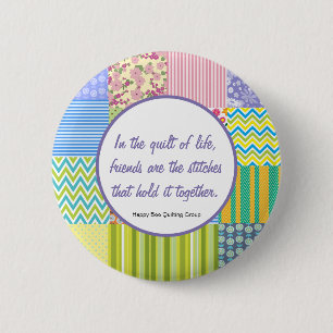 Custom Patchwork Quilters Button