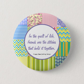 Custom Patchwork Quilters Button