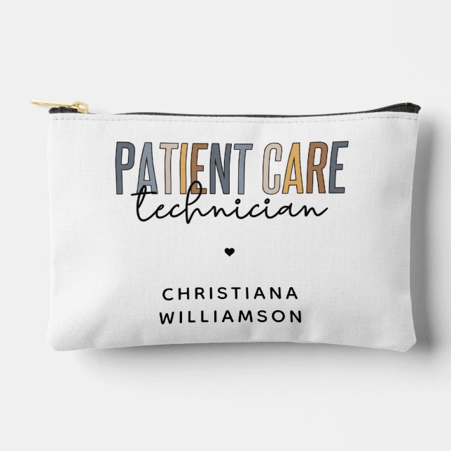 Custom Patient Care Technician PCT Gifts Accessory Pouch (Front)