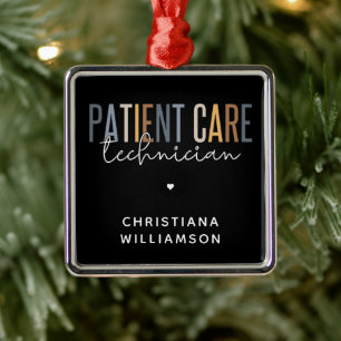 Custom Patient Care Technician PCT Gifts Metal Ornament