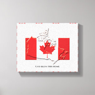 Custom Patriotic Flag of CANADA Canvas Print