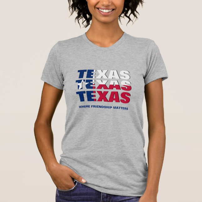 Custom Patriotic TEXAS FLAG T-Shirt (Front)