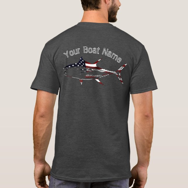 Custom Patriotic Tuna Shirt (Back)