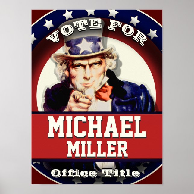 Custom Patriotic Uncle Sam Poster (Front)