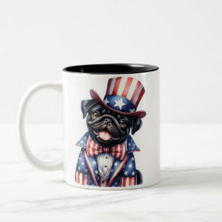 Custom Patriotic Uncle Sam Pug 4th of July Mug
