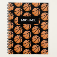 Custom Pattern Basketball player and coach black  