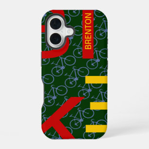 Custom Pattern Bike  iPhone 16 Case