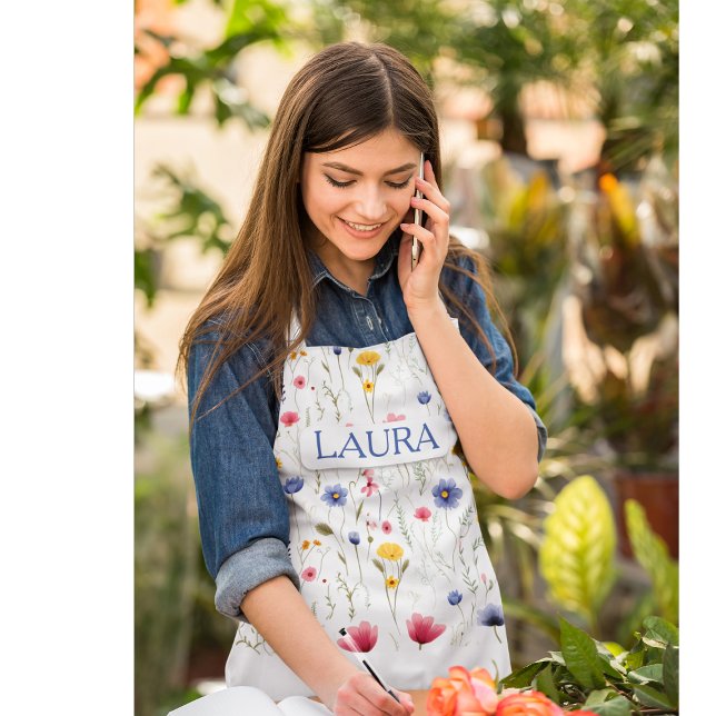 Custom Patterned Wildflower Apron (Creator Uploaded)