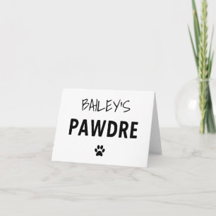 Custom Pawdre Typography Dog Dad New Dog Owner Card