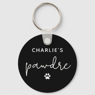 Custom Pawdre Typography Dog Dad New Dog Owner Key Ring