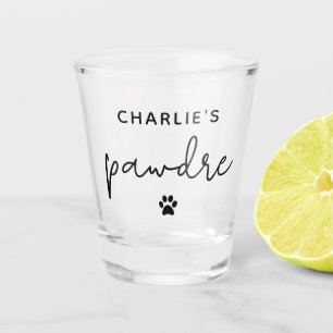 Custom Pawdre Typography Dog Dad New Dog Owner Shot Glass