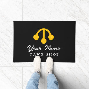 Custom pawn shop logo symbol entry doormat