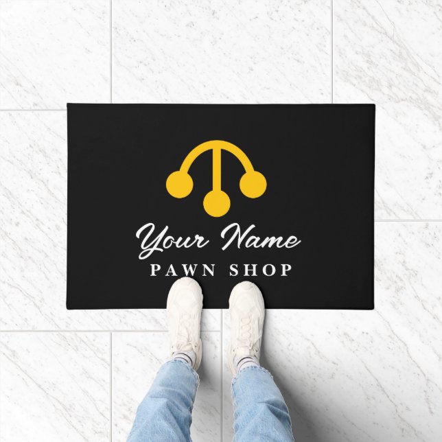 Custom pawn shop logo symbol entry doormat (Indoor)