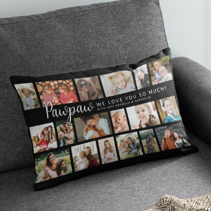 Custom Pawpaw 18 Photo Collage Lumbar Cushion