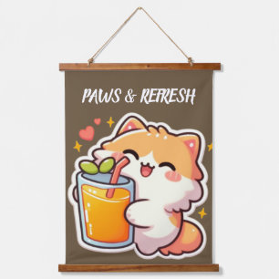 Custom Paws and Refresh Cute Cat Design Hanging Tapestry