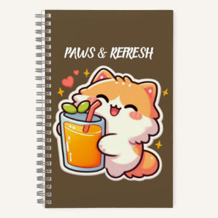 Custom Paws and Refresh Cute Cat Design Notebook