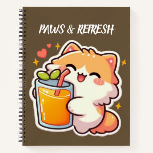 Custom Paws and Refresh Cute Cat Design Notebook