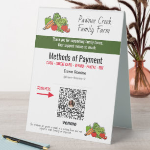 Custom Pay Here Sign Farmers Market
