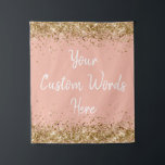 Custom Peach Backdrop Birthday Party Photo Booth Tapestry<br><div class="desc">personalised back drop for her,  college graduate twinkle 15th 18th,  glitter anniversary sweet 16 16th,  personalised 30th 21st 25th 35th,  bridal shower hen do wedding,  boy son man husband daughter,  girl wife prop bachelorette sparkle,  quinceanera 40th 50th 60th 70th,  bride sparkly vow renewal graduation,  grad high school university gold</div>