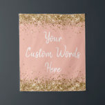 Custom Peach Backdrop Birthday Party Photo Booth Tapestry<br><div class="desc">personalised back drop for her,  college graduate twinkle 15th 18th,  glitter anniversary sweet 16 16th,  personalised 30th 21st 25th 35th,  bridal shower hen do wedding,  boy son man husband daughter,  girl wife prop bachelorette sparkle,  quinceanera 40th 50th 60th 70th,  bride sparkly vow renewal graduation,  grad high school university gold</div>