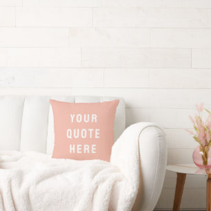 Custom Peach Nursery Personalised Your Quote Here Cushion