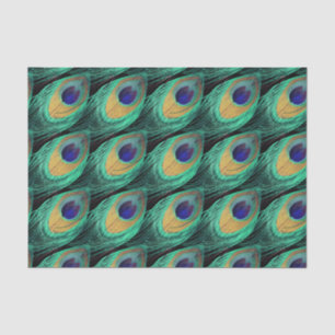 Custom Peacock Feather Print Tissue Paper