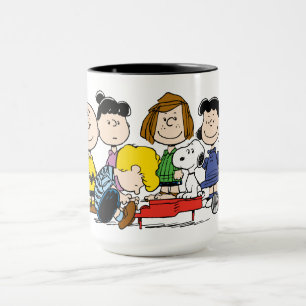 Custom Peanuts   Charlie Brown and Gang Birthday Mug